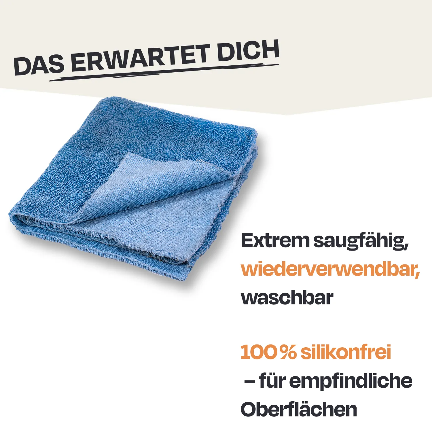Premium Mikrofasertuch – silikonfrei