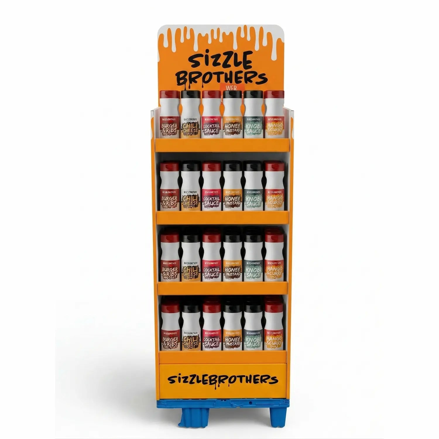Saucen Display (gefüllt + aufgebaut)